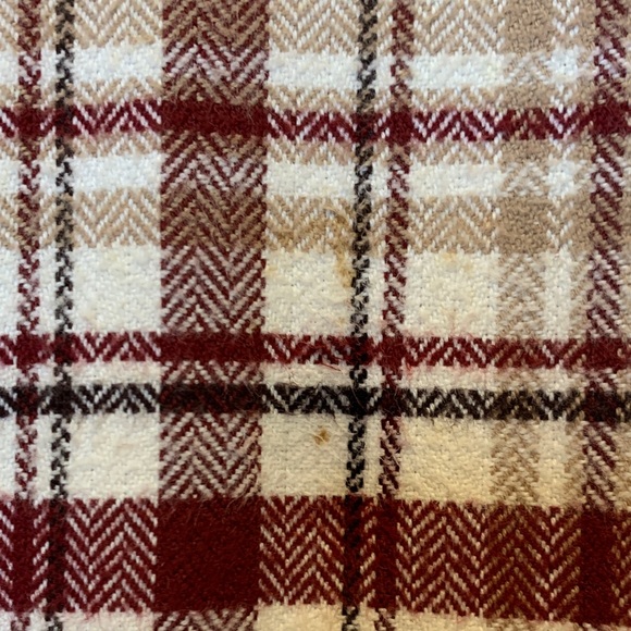Northern Reflections Burgundy and Cream Zip Plaid Shacket Women’s Size Large - Picture 6 of 10